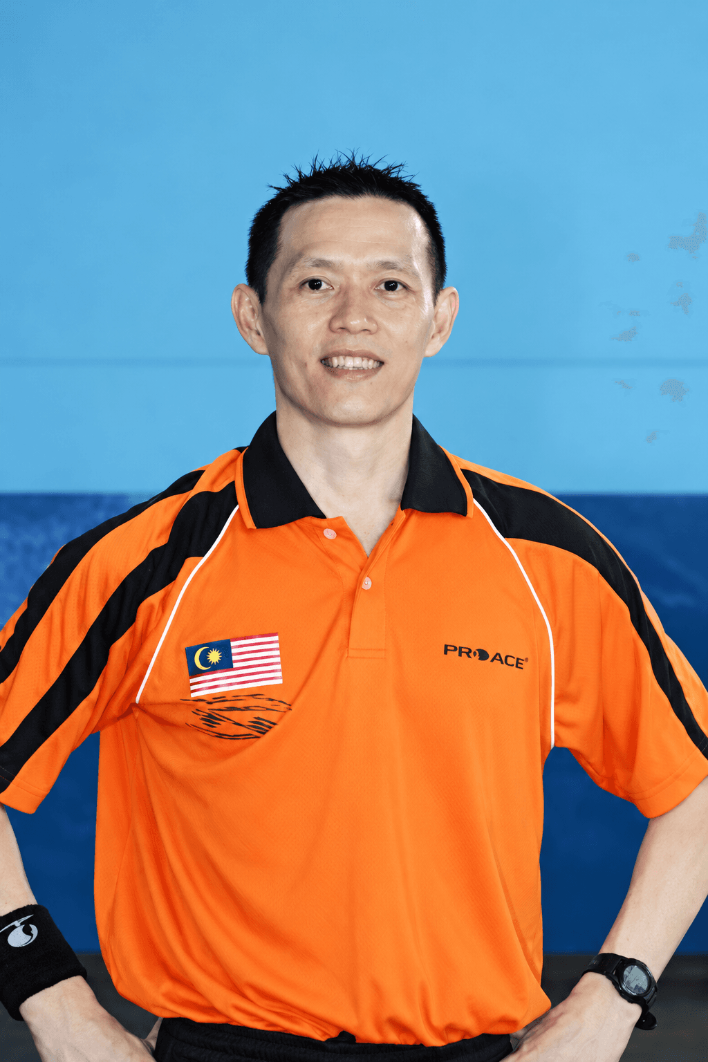 Portrait of Yap Yee Hup, Yap Twins badminton coach